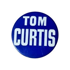 Vintage 1950s Tom Curtis Republican Missouri Campaign Pin 3" Political Button